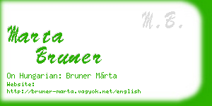 marta bruner business card